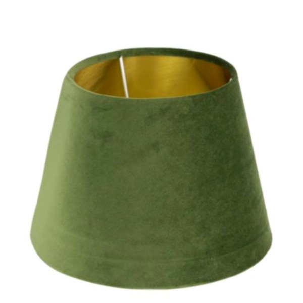 Lampenschirm Samt Modern Grün Gold 30 cm