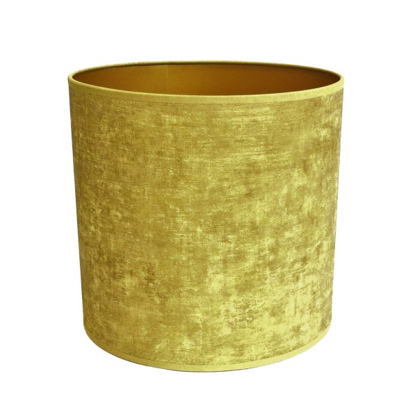 Lampenschirm Zylinder Gold Mittelgroß 25x25x25 cm E27 Modern