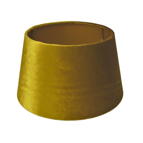 Lampenschirm Gold Samt Tisch Halbhoch Colmore 25 cm