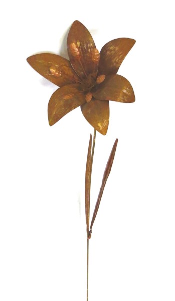 Gartenstecker Blume Metall Garten Deko 100 cm