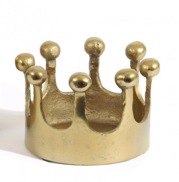 Krone Deko Topf Metall Gold Herbst Weihnachten Scheulen GmbH 12 x 16 cm