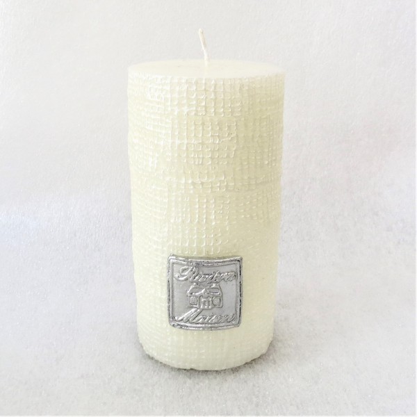 Kerze Riviera Maison Linen Candle off white 13 x 7 cm