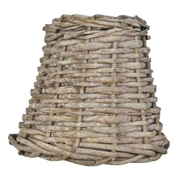 Clayre & Eef Lampenschirm Landhausstil 14 x 12 cm E27 Rattan