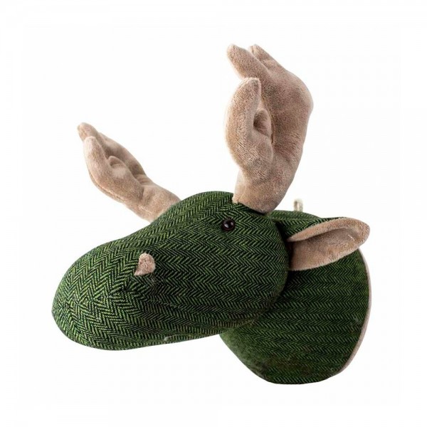 Plüsch Elch Wand Deko Kinderzimmer 37 cm Grün Lustig Mars & More