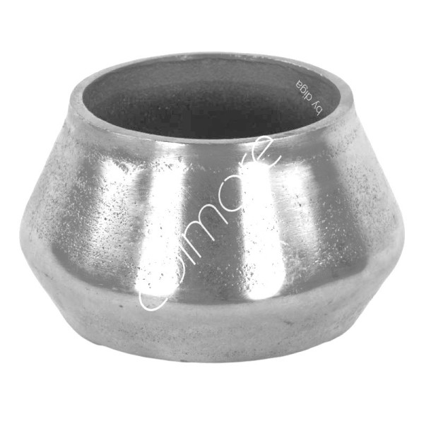 Vase Silber Metall Tisch Deko Modern Colmore Klein 13 x 13 x 9 cm