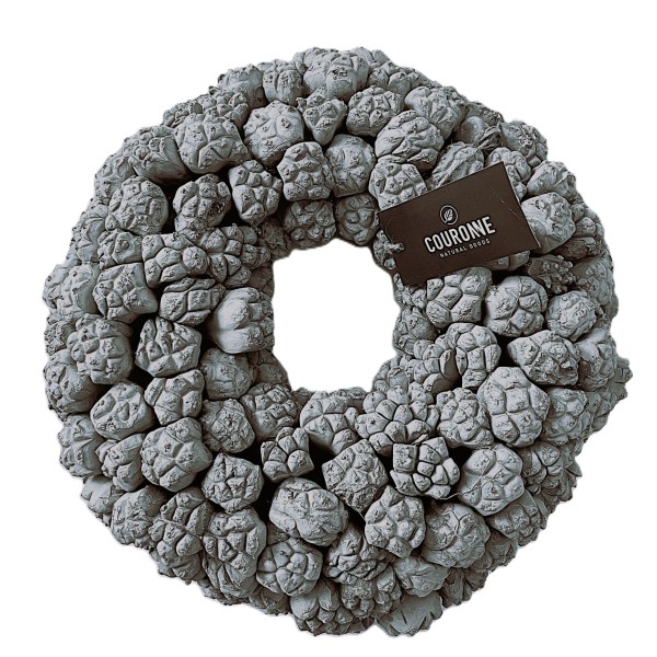 Kranz Deko Hängekranz Grau 30 cm