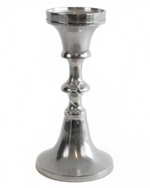Kerzenständer Metall Silber Klassisch 32 cm Colmore