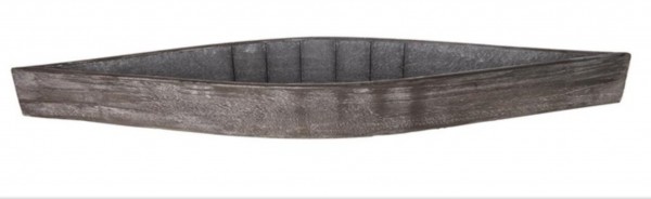Topf Deko Pflanzgefäß Holz Grau Shabby Stil Garten 78 cm