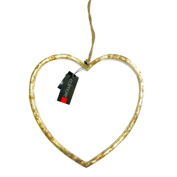 Herz Deko Hänger Gold Metall 38 cm