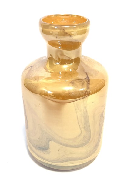 Vase Bernsteinfarben Pastell Glas 26 cm