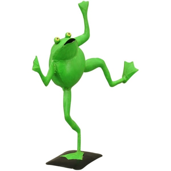 Frosch Metall Grün Garten Deko 44 cm