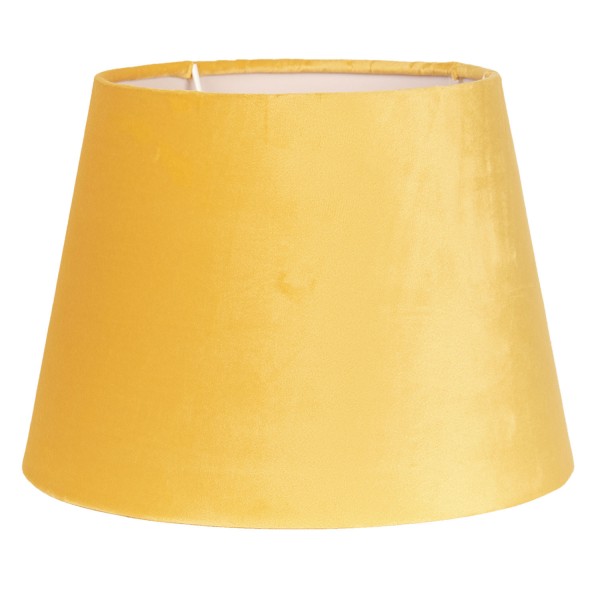 Lampenschirm Gelb Samt Modern Clayre & Eef E27 6LAK0460Y 31 x 22 cm