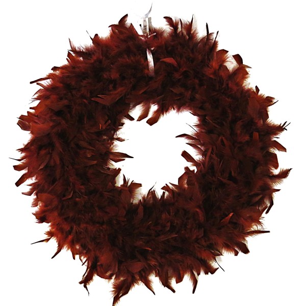 Federkranz Braun Rost Bordeaux Hänger 55 cm