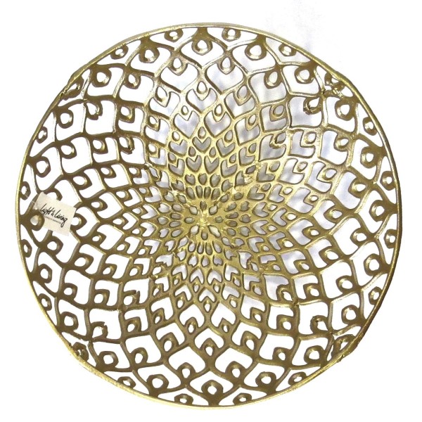 Schale Gold Tisch Deko Ornament Orientalisch Groß 45 cm XL