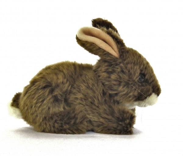Plüschtier Hase Sitzend Fell Ostern Deko Braun Klein XS Uni Toys