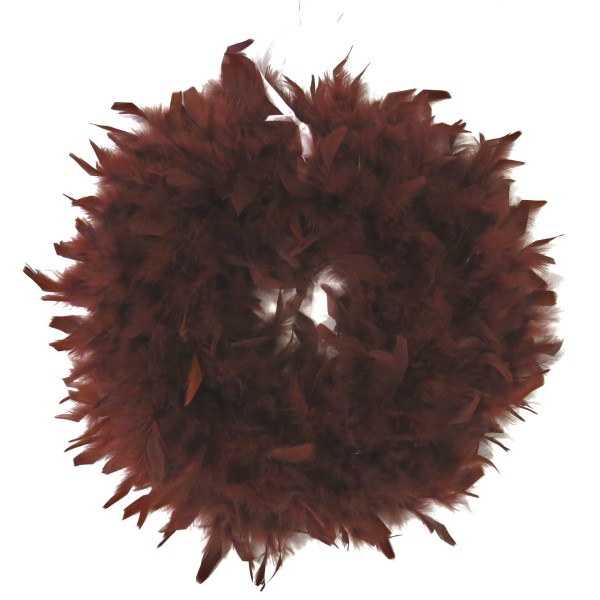 Federkranz Deko Hänger Ostern Braun Rot 42 cm