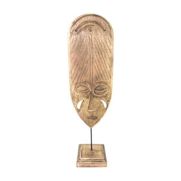 Skulptur Figur Statue Deko Stand Maske Afrikanisch Holz 48 cm