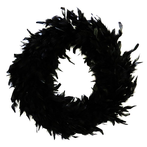Federkranz Deko Schwarz Weihnachten 45 cm