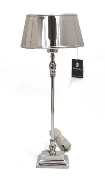 Lampe mit Schirm Silber Metall 57 cm