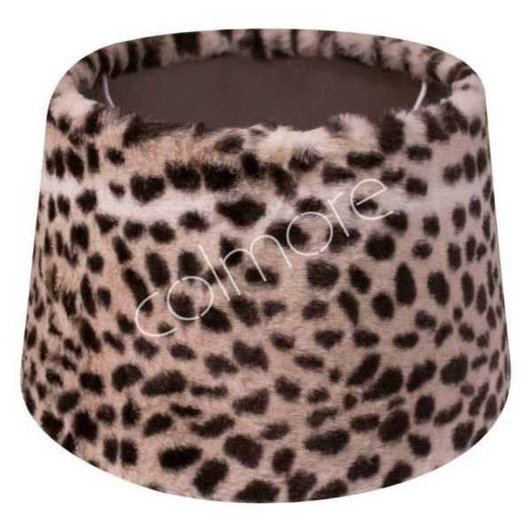 Stehlampenschirm Kunstfell Plüsch Leoparden Muster 40 cm