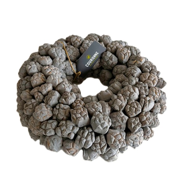 Kranz Deko Hängekranz Grau 30 cm