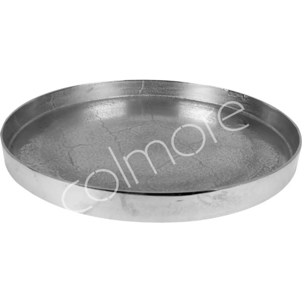 2te Wahl Deko Schale Platte Rund Silber Flach 40 cm