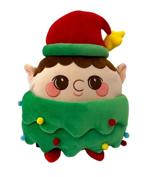 Kissen Kinder Weihnachten Grün Rot 43 cm