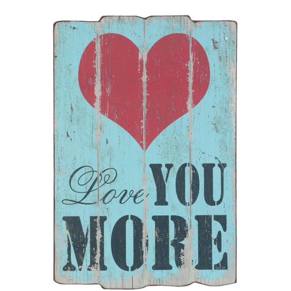 Text Schild Bord Wand Love Herz Vintage Garten Deko 60 cm