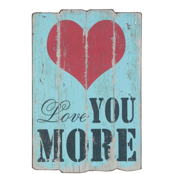 Text Schild Tafel Bord Wand Liebe Love Herz Vintage Clayre & Eef 60cm