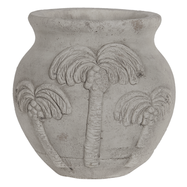 Blumentopf Übertopf Beton Stein Ornament Palme 15 cm