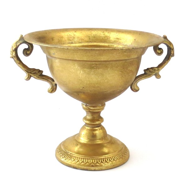 Übertopf Gold Metall Antik Amphore 24 cm