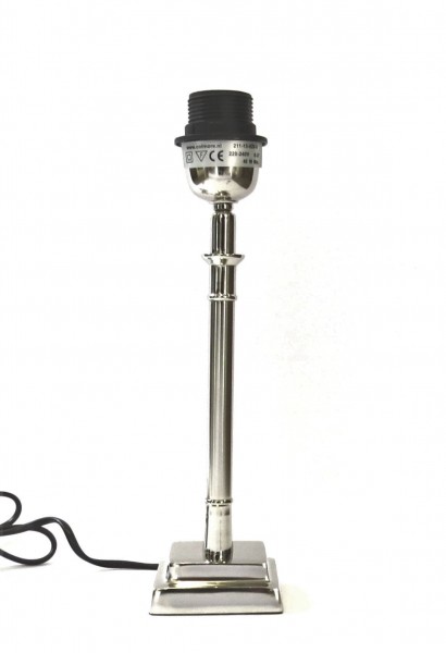 Lampe Lampenfuß 31 cm Colmore Metall silber 211-15-026-S E27 40W
