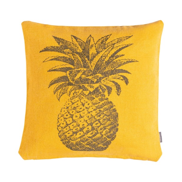 Kissen Deko Ananas Gelb Baumwolle 45 cm