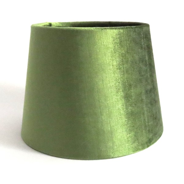 Tischlampenschirm Grün Samt Glänzend 20 x 15 cm E27