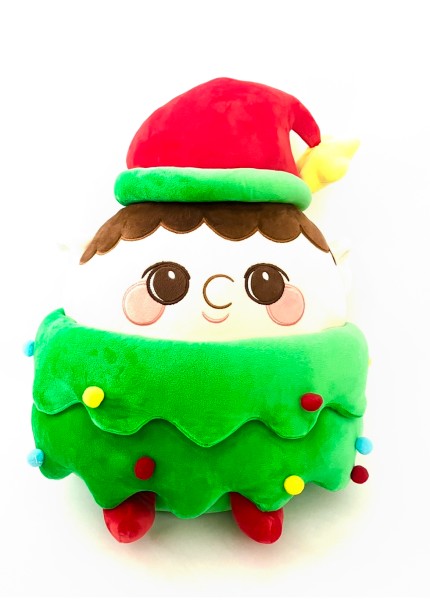 Kissen Kinder Weihnachten Grün Rot 43 cm