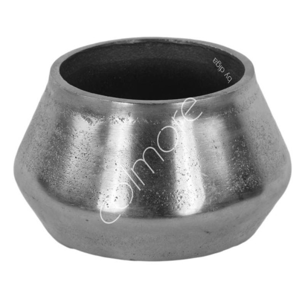 Vase Silber Klein Metall Tisch Deko Diga Colmore 12x12x7 cm